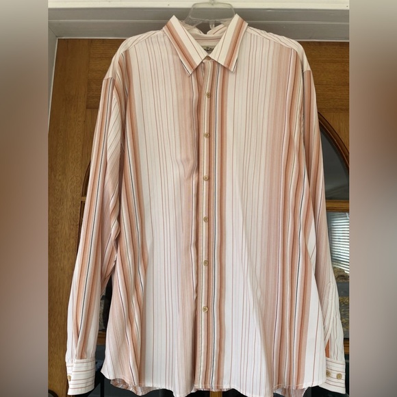Tommy Bahama Other - Vintage Tommy Bahama Men’s Silk Button Down Shirt Size XL Orange And White